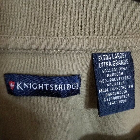 Knights Bridge Mens Sz XL Gray Green Striped Short Sleeve Polo Shirt - Picture 5 of 9